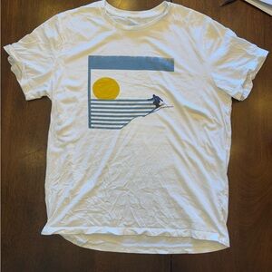 Marine Layer White Tee with Blue and Yellow Graphic